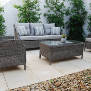 Outdoor Wicker Patio 5 Piece Sectional Sofa Set