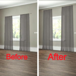 Curtains: Buying and Hanging Basics high curtains versus low curtain