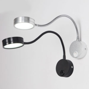 5W LED Wall Lamp with Switch Black