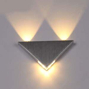 6W Silver Triangular Lamp Sconce