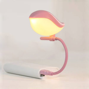 Portable Bird Shaped Night Lamp Pink