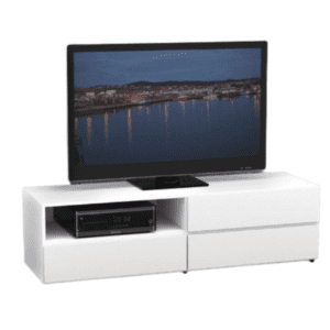 White Open Section TV Stand