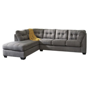 Charcoal Boxed Sectional Sofa