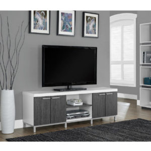 White Gray TV Stand