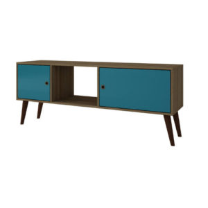 Aqua and Brown TV Stand