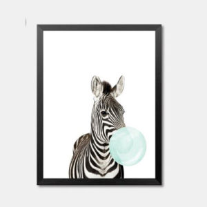 Happy Zebra Framed Art