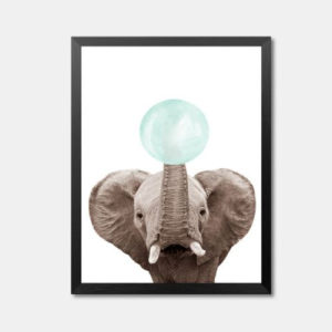 Happy Elephant Framed Art
