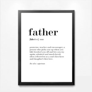 Father Definition Wall Art