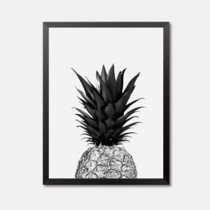 Black Pineapple Framed Wall Art