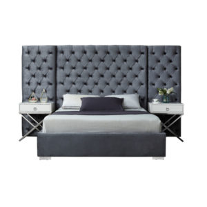 Diamond Bed with Night Stand