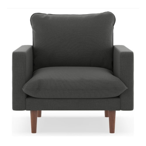 Dark Gray Oxford Armchair