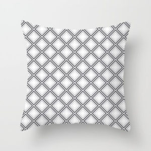 Monochrome Pattern Throw Pillow