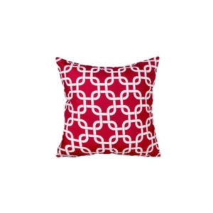 Red Geometric Pillow A