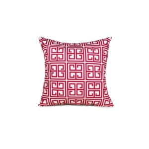 Red Geometric Pillow B