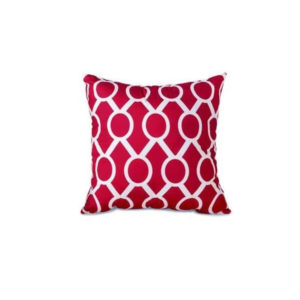 Red Geometric Pillow F