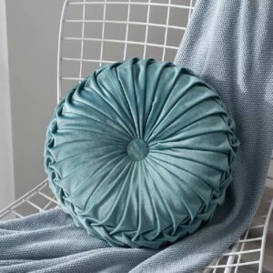 Mint Pleated Throw Pillow